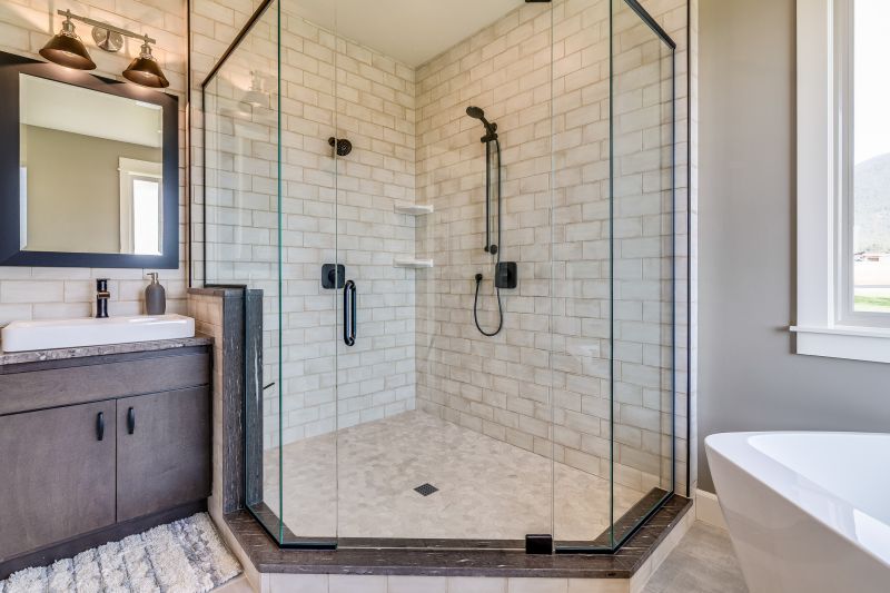 Glass Shower with Bench